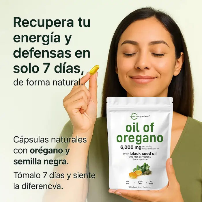 Aceite de Orégano en Cápsulas | Recupera tu Inmunidad en 7 Días